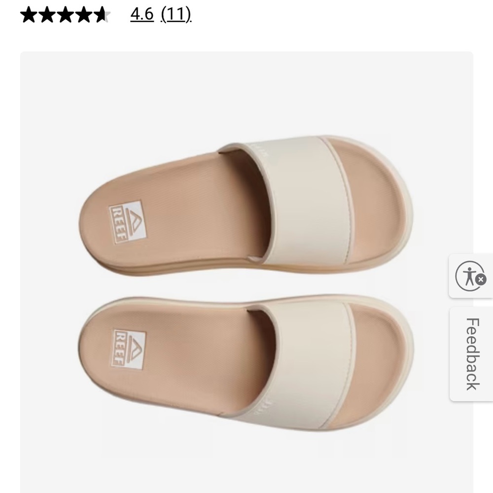 Reef Cream Sandals with Contoured Footbed